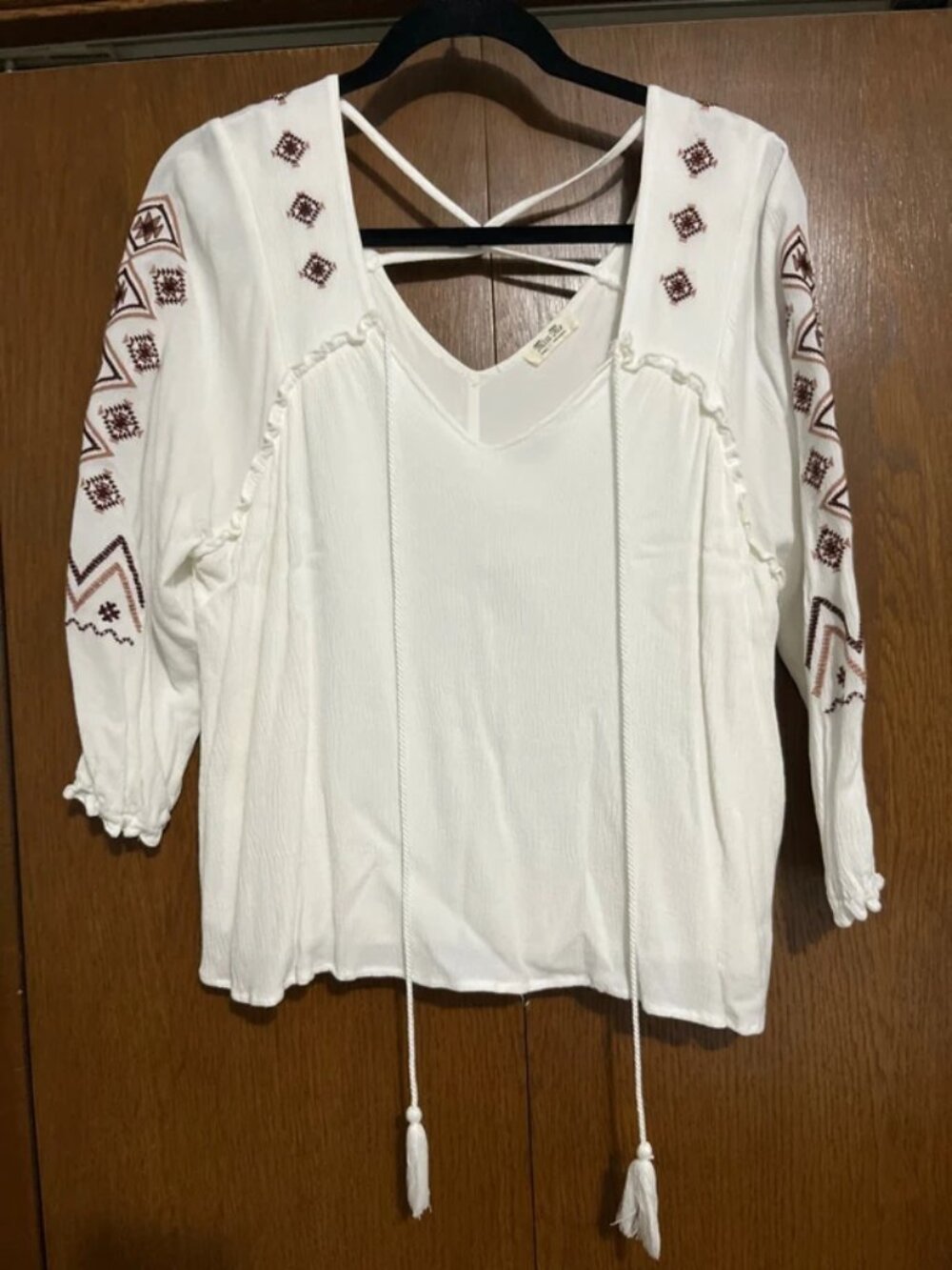 White boho blouse